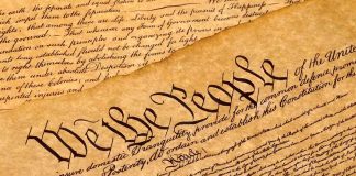 Close-up of U.S. Constitution, "We the People".