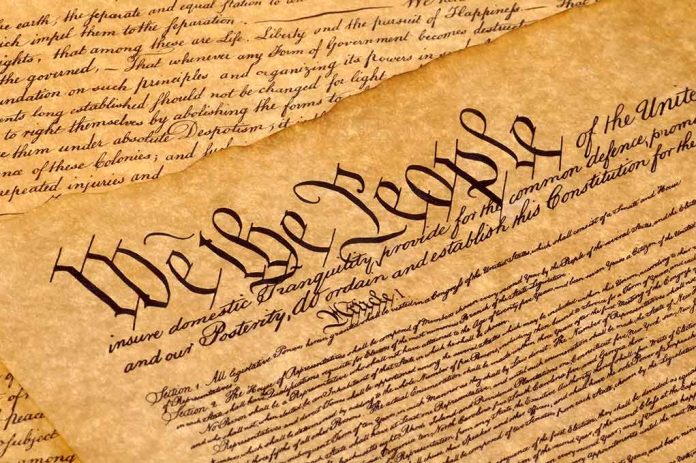 Close-up of U.S. Constitution, "We the People".