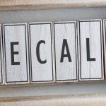 The word "RECALL" on wooden tiles.