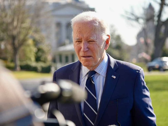 Elderly man in suit speaking outdoors.