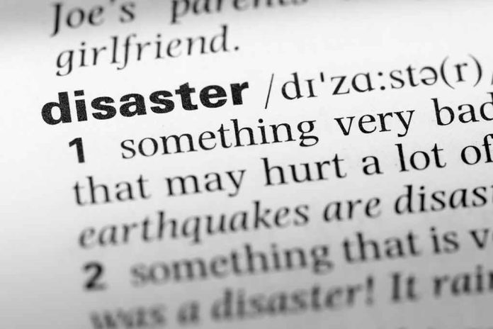 "disaster" word definition in a dictionary.