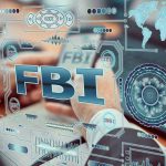 FBI text surrounded by digital security graphics