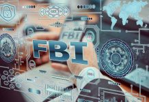 FBI text surrounded by digital security graphics