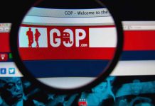 GOP website viewed through a magnifying glass