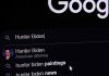 Google search for Hunter Biden suggestions displayed