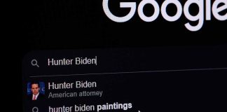 Google search for Hunter Biden suggestions displayed
