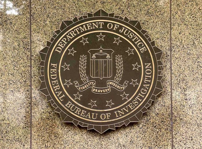 FBI seal on granite wall