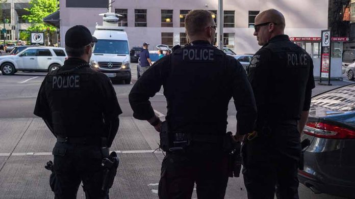 1386794081 featured image Three police officers standing on a city street