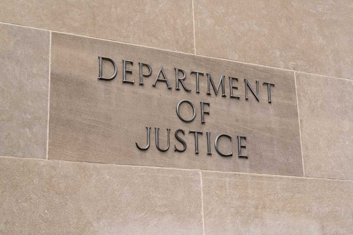 693016663 featured image Department of Justice sign on a building