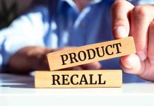 Wooden blocks with Product Recall text