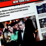 New York Post headline about Hunter Biden's tax deductions