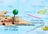Map with pin on Guantánamo Cuba
