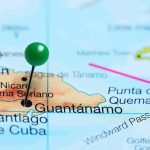 Map with pin on Guantánamo Cuba