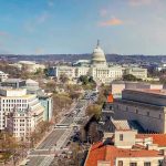 Washington DC skyline with Capitol Building in background