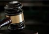Close-up of a judges gavel.
