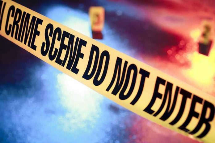 92369299 Crime scene tape with do not enter text