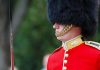 Andrew’s Royal Standoff: Monarchy Tied in Legal Knots British soldier in ceremonial uniform with a black fur hat standing guard