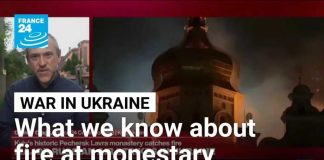 Holy Icon Ablaze After Massive Barrage Kyiv monastery: 'Not inconceivable that is was deliberately targeted' • FRANCE 24 English