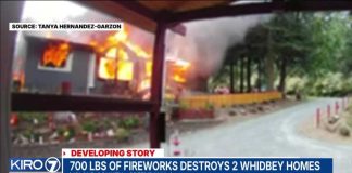 700lbs of fireworks destroys 2 Whidbey homes