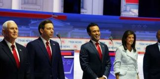 Cash Avalanche Supercharges GOP Ground Game Public figures stand in line at a Fox News event.