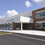 Patriotic Rock Sparks $95K Turnaround Modern school building with large windows and a clear sky