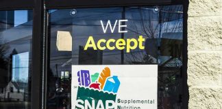 Data Showdown: SNAP Fraud Exposed? Store window sign indicating SNAP acceptance
