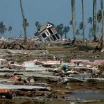 California’s Latest Quake Swarm Raises Questions Tilted house amid widespread coastal destruction with palm trees