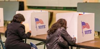 A Rare Election Is Leaving The Choice Blank Voters filling out ballots at polling booths