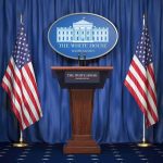 The Iran Framework Both Sides Are Spinning Differently White House press podium with microphones and two American flags