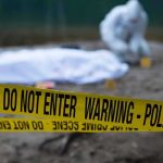 Apartment Path, Tub Falls – Case Explodes Crime scene with police tape and forensic investigator