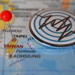 A New Flashpoint Between China and Taiwan Map of Taiwan with red pin and earthquake icon