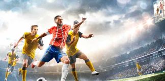 Sports Stars Outrage Erupts Worldwide Soccer player in red jersey kicking ball during match