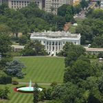 FBI Move Stops Chilling White House Attack White House south lawn with fountain and surrounding trees