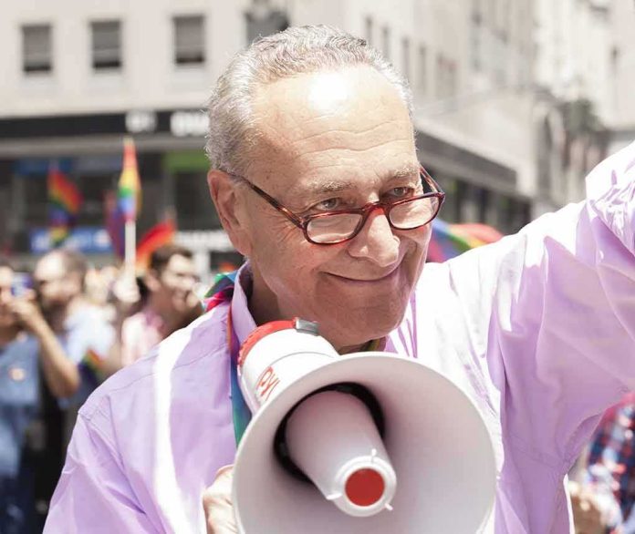 shutterstock_443933542 Smiling man with a megaphone at a pride parade