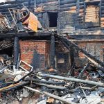Caught-On-Camera Arson Rocks Church Neighbor Burned building facade with charred debris