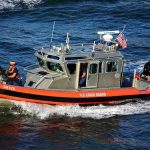 Baja Nightmare: Rescue Turns Blood-Red U.S. Coast Guard patrol boat speeding on open water